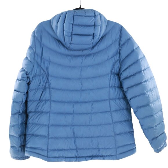 L.L. Bean Down Tek Ultra Light 850 Puffer Jacket Womens Large Blue Packable Snow - Picture 11 of 16